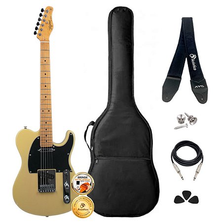 Kit Guitarra Telecaster Tagima Butterscotch TW-55 Completo