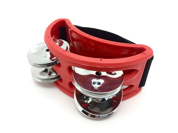 Torelli Pandeirola de Pé Vermelha TP303VM Foot Tambourine