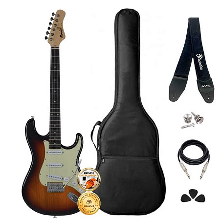 Kit Guitarra Stratocaster Tagima Memphis MG-30 SB Completo