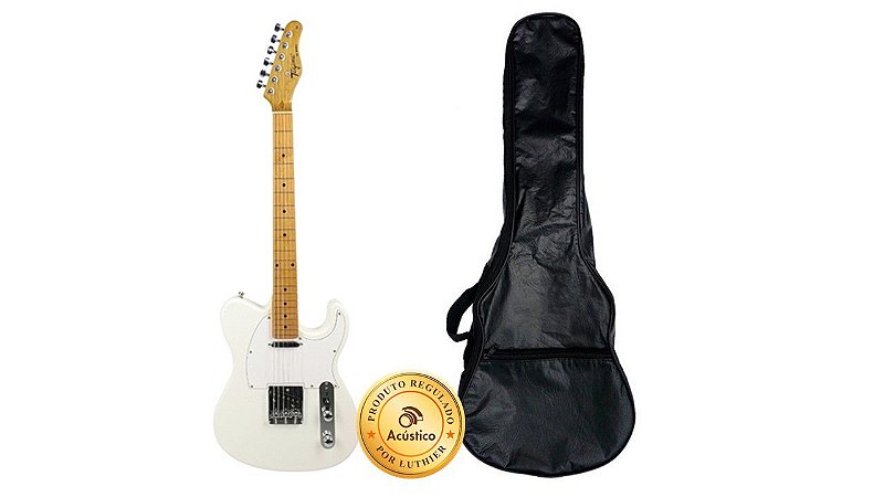 Kit Tagima Guitarra Telecaster Pearl White C/ Bag TW-55PWH