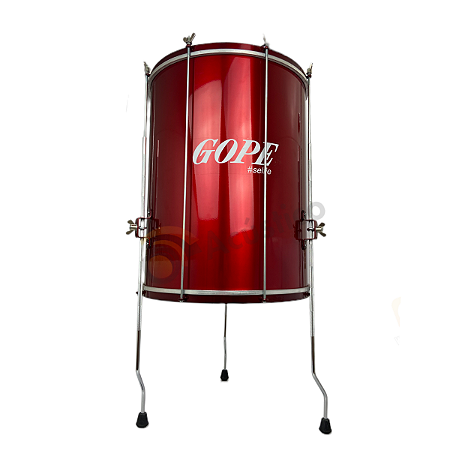 Surdo Em Alumínio 18"x60 Selfie Cereja Gope Com Tripé