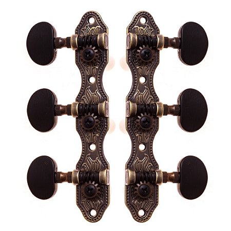 Tarraxa De Violão Nylon Rozini Ouro Velho Pino Grosso