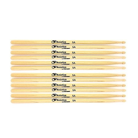 Baqueta De Bateria O Acústico By Liverpool 5A 6 Pares