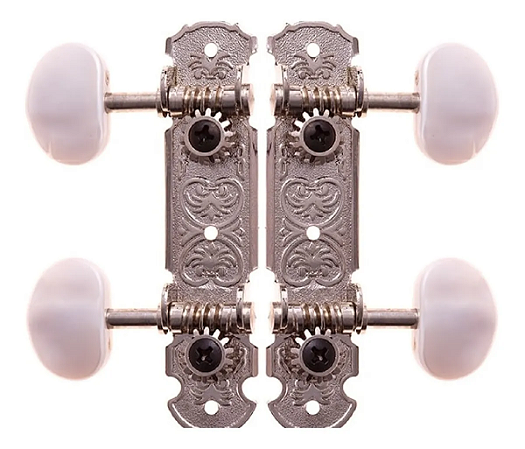 Tarraxa De Cavaquinho Rozini Cromada Pino Fino Botão Claro