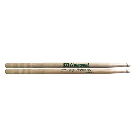 Baqueta de Bateria Profissional Liverpool Fit Grip 5B Marfim