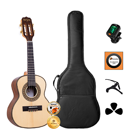 Kit Cavaquinho Rozini Presença Brasil Acústico Rc15 Completo