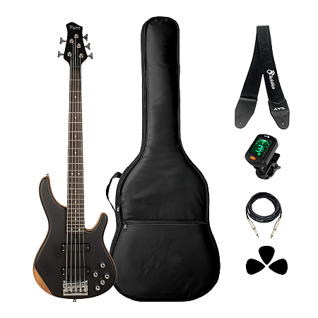 Kit Baixo 5 Cordas Tagima Millenium Top Ativo + Acessórios