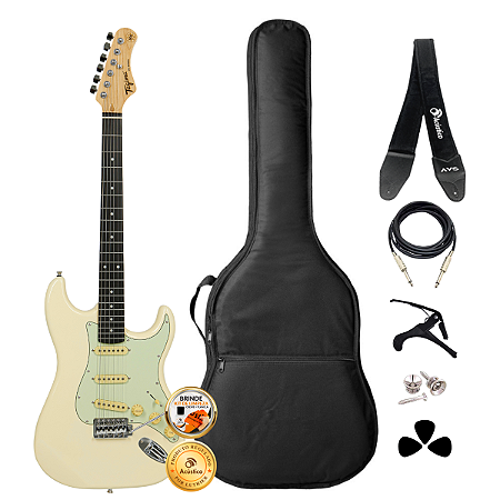 Kit Guitarra Stratocaster Tagima Olympic White Completo