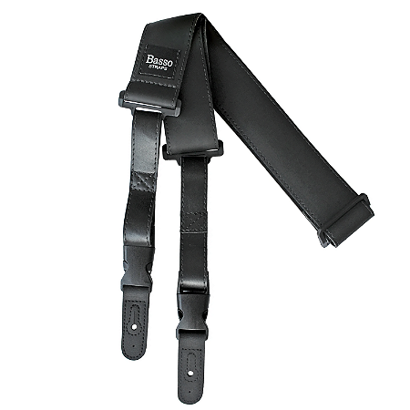 Correia Basso Preta Engate Rápido Luxo Guitarra Violão Baixo