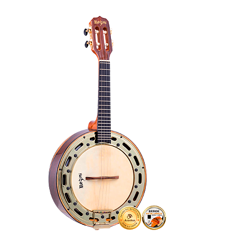 Banjo Profissional Rozini RJ12 Elétrico Com Aro Dourado