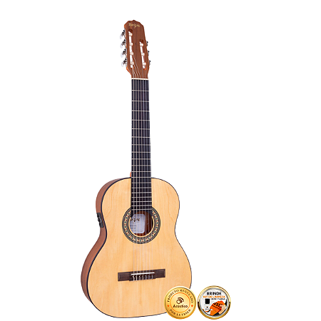 Violão Elétrico Rozini 7 Cordas Estudante Fosco Nylon Rx207