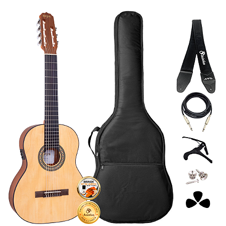 Kit Violão Elétrico Rozini 7 Cordas Estudante Rx207 Completo