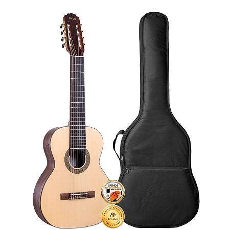 Kit Violão Profissional 8 Cordas Nylon Rozini Rx228 Com Capa