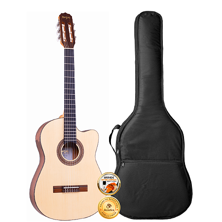 Kit Violão Nylon Rozini Presença Brasil Acústico Rx515 Capa