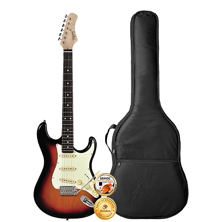 Kit Guitarra Stratocaster Tagima Classic T-635 Sunburst Capa