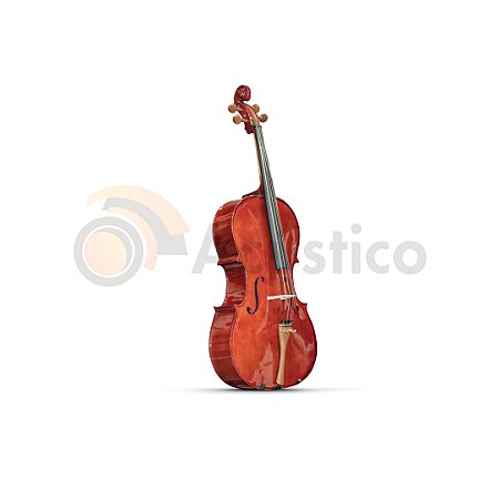 Violoncelo 4/4 Tampo Maciço c/ Arco Breu Bag Corda Paganini