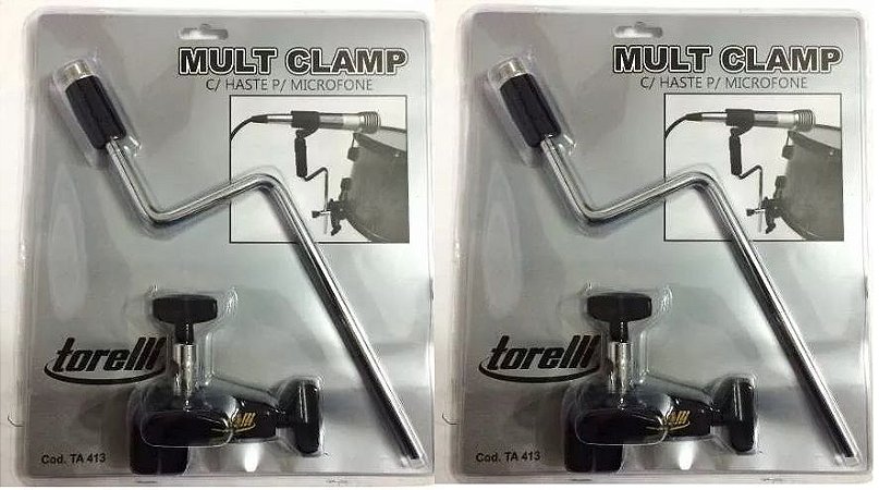 Kit Torelli 2 Mult Clamp Com Haste Para Microfone Ta413