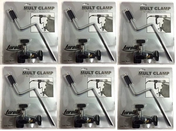 Kit Torelli 6 Mult Clamp Com Haste Para Microfone Ta413