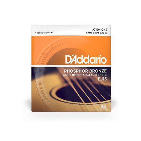 Corda De Violão Aço D'Addario Fósforo Bronze (010.047)