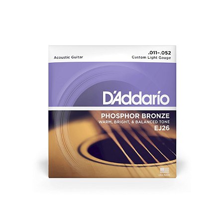 Corda De Violão Aço D'Addario Fósforo Bronze (011.052)