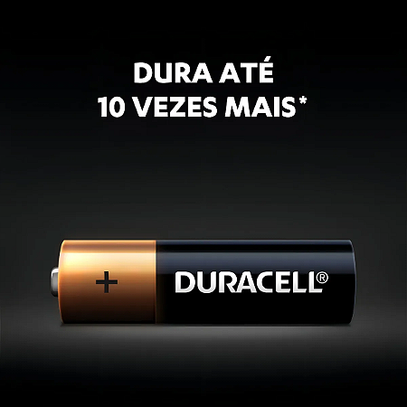Pilha Alcalina Pequena Aa Duracell Longa Duração 4 Unidades