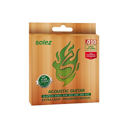 Corda de Violão Aço Solez Phosphor Bronze 85/15 (010.050)