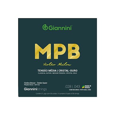 Corda de Violão Nylon Giannini Fósforo Bronze Média (028.043)
