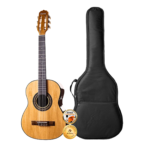 Kit Violão Nylon Acústico Infantil Rozini Rx205 Brilhante Capa