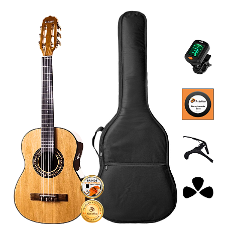 Kit Violão Nylon Acústico Infantil Rozini Rx205 Completo