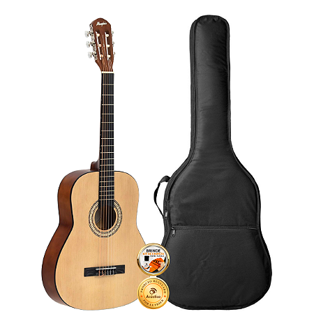 Kit Violão Nylon Acústico Tagima Memphis Denver Natural Capa
