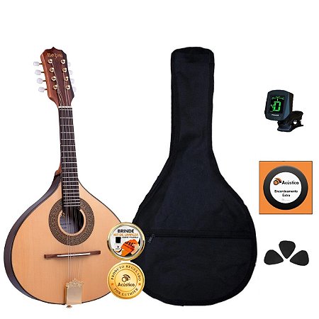 Kit Bandolim Rozini Profissional 8 Cordas Acústico Completo