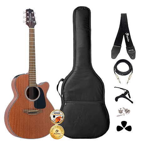 Kit Violão Elétrico Takamine Série G10 Aço Fosco Completo