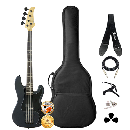 Kit Contrabaixo Strinberg Precision Bass PBS40 Fosco Completo