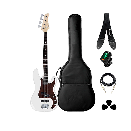 Kit Contrabaixo Strinberg Precision Bass PBS40 White Completo