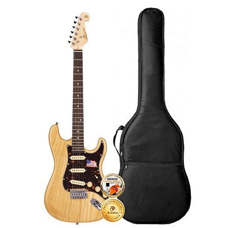 Kit Guitarra Stratocaster SX SSTASHR Swamp Ash Tortoise Capa