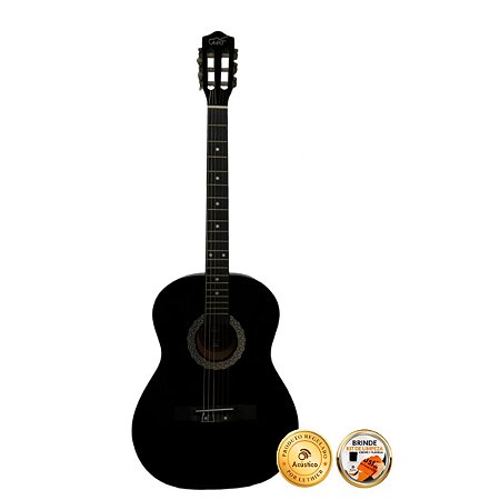 Violão Elétrico Nylon Mxt Clássico 39'' Com Tensor Preto