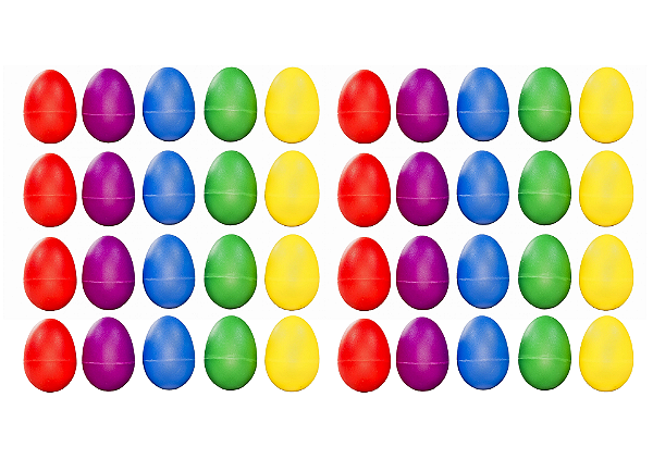 Ganza Ovinho Egg Shaker Musicalização Infantil KIDZZO 40 Uni