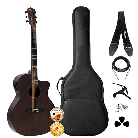 Kit Violão Elétrico Tagima Dallas Gran Reserva Completo