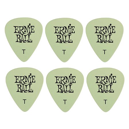 Palheta Ernie Ball Fina 0,46mm Fluorescente 6 Unidades