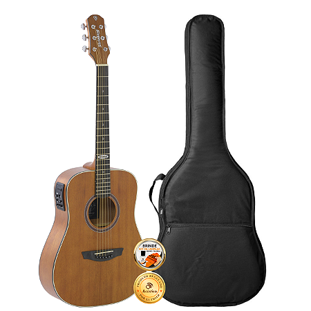 Kit Violão Elétrico Strinberg Baby SR200 Mahogany Folk Capa