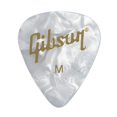 Palheta Gibson Celuloide Medium 0,74mm Pearloid White