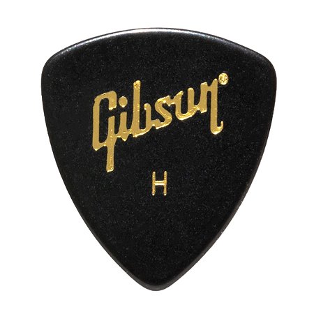 Palheta Gibson Celuloide Wedge Heavy Preto