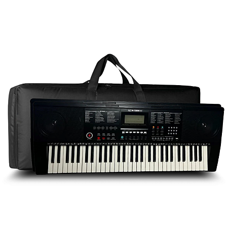 Teclado Musical Profissional 61 Teclas Sensitivas Com Bag