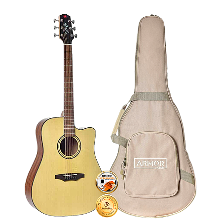 Violão Supreme Seizi Kaiju Cutaway Spruce Satin Com Bag