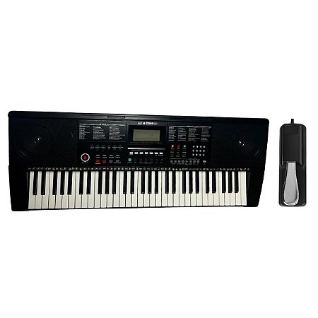 Teclado Musical Profissional 61 Teclas USB E MIDI Com Pedal