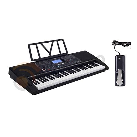 Teclado Musical Profissional 61 Teclas USB E MIDI Com Pedal