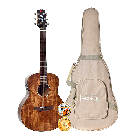 Violão Profissional Seizi Supreme Mini Ryu Mirai Koa Com Bag