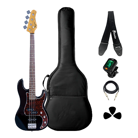 Kit Contrabaixo 4 Cordas Tagima Precision TW-65 Black Completo