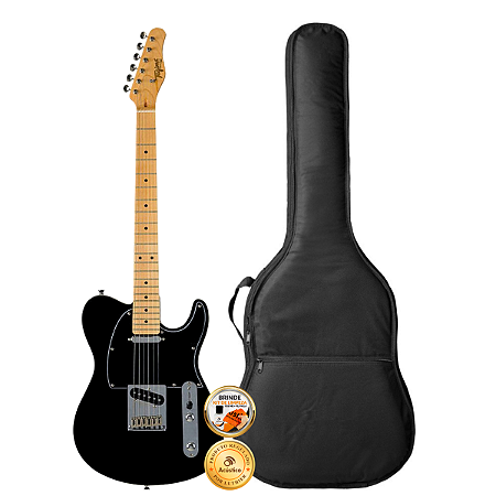 Kit Guitarra Telecaster Tagima Classic Maple T-550 Black Capa