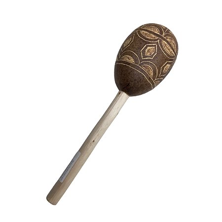 Maraca Chocalho Instrumento Indígenas Cabaça Artesanal Marrom